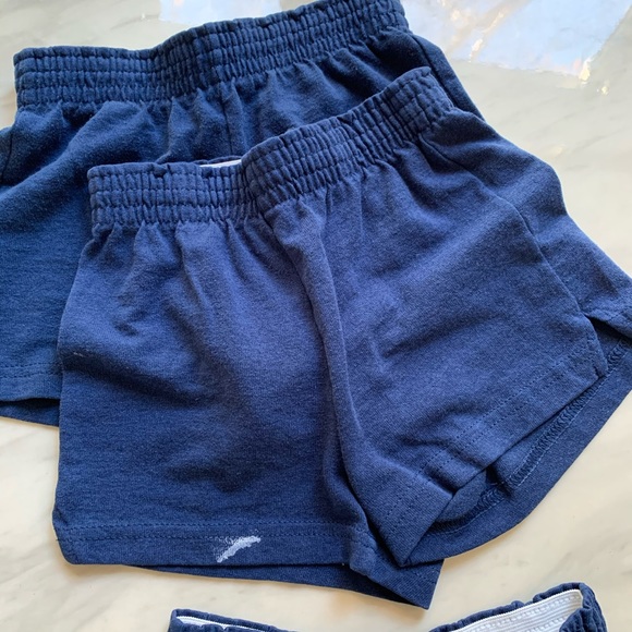 LOT of 3 pair of cotton navy Soffe shorts - Picture 3 of 3